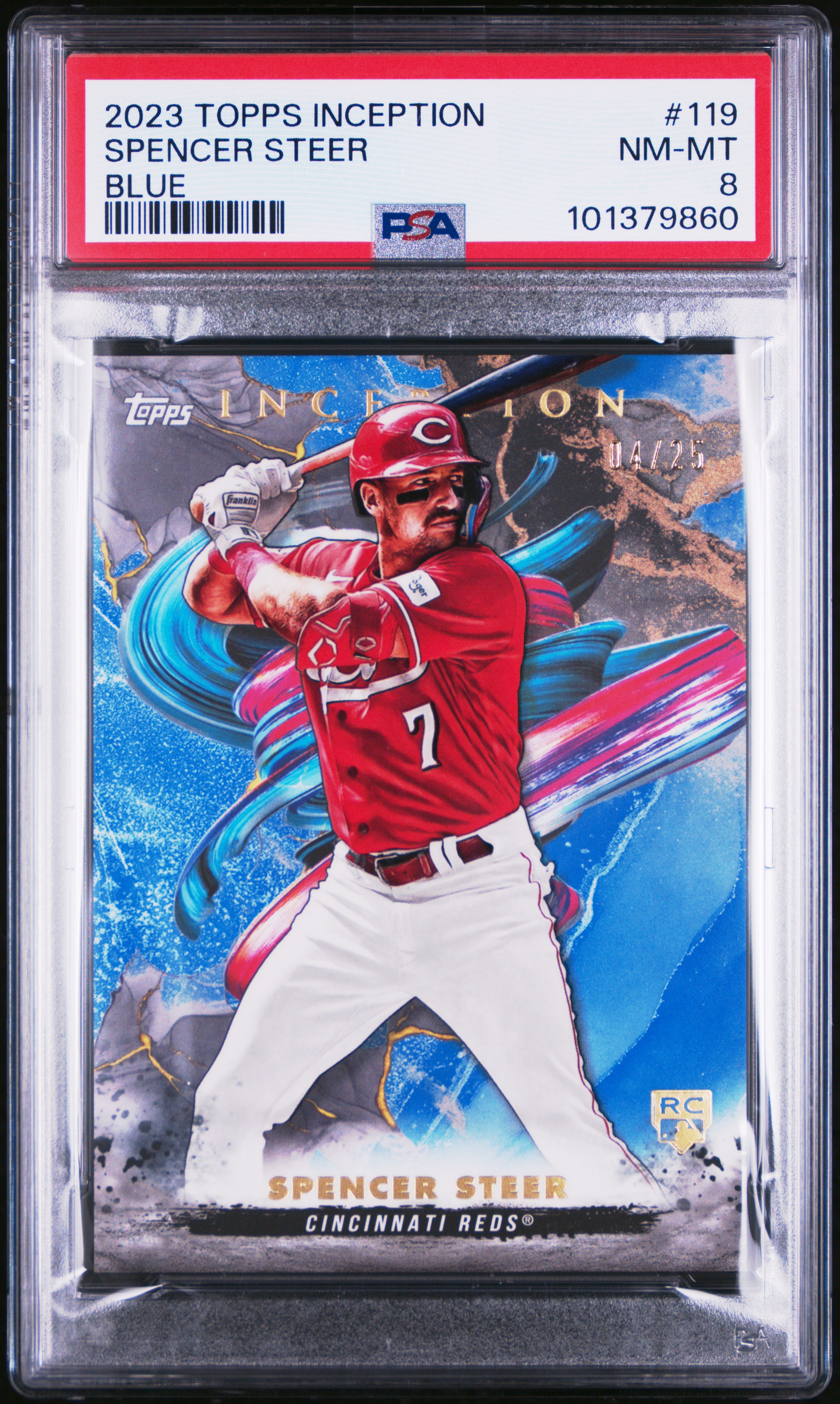 2023 Topps Inception Spencer Steer #119 (Blue) Nm-Mt 8 front