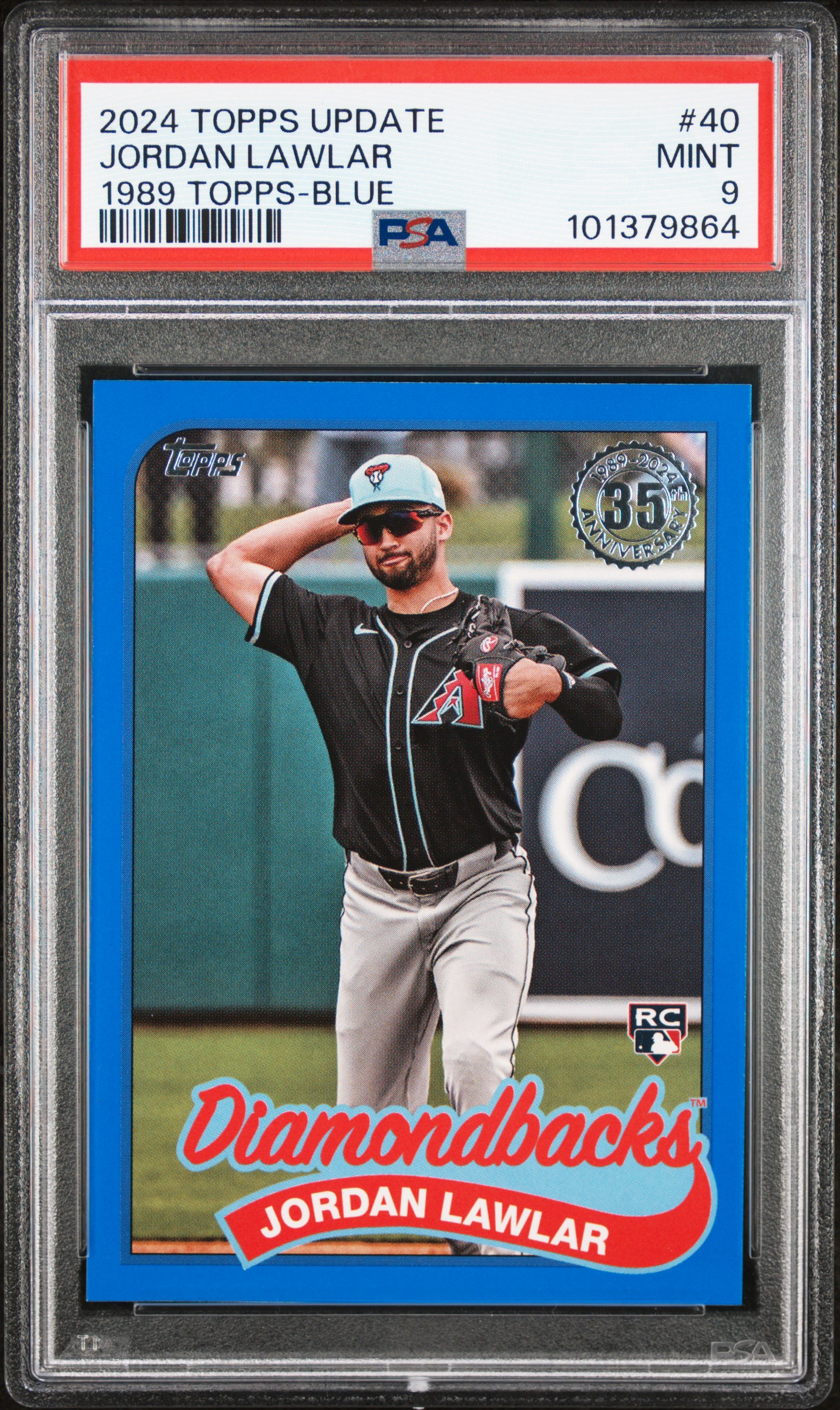 2024 Topps Update 1989 Topps Baseball Jordan Lawlar #40 (1989 Topps-Blue) Mint 9 front