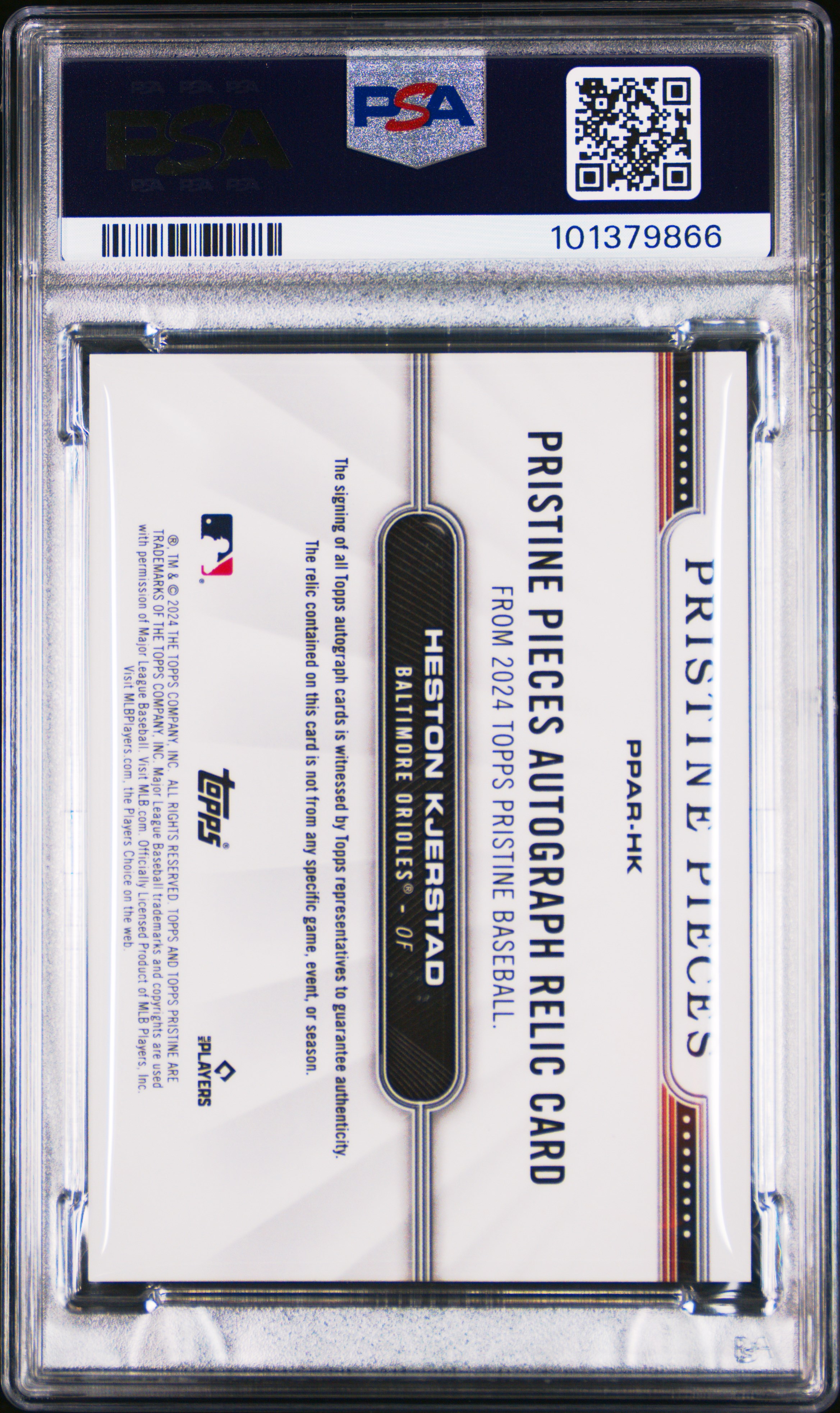 2024 Topps Pristine Pristine Pieces Autograph Relics Heston Kjerstad #Hk Ex-Mt 6 back