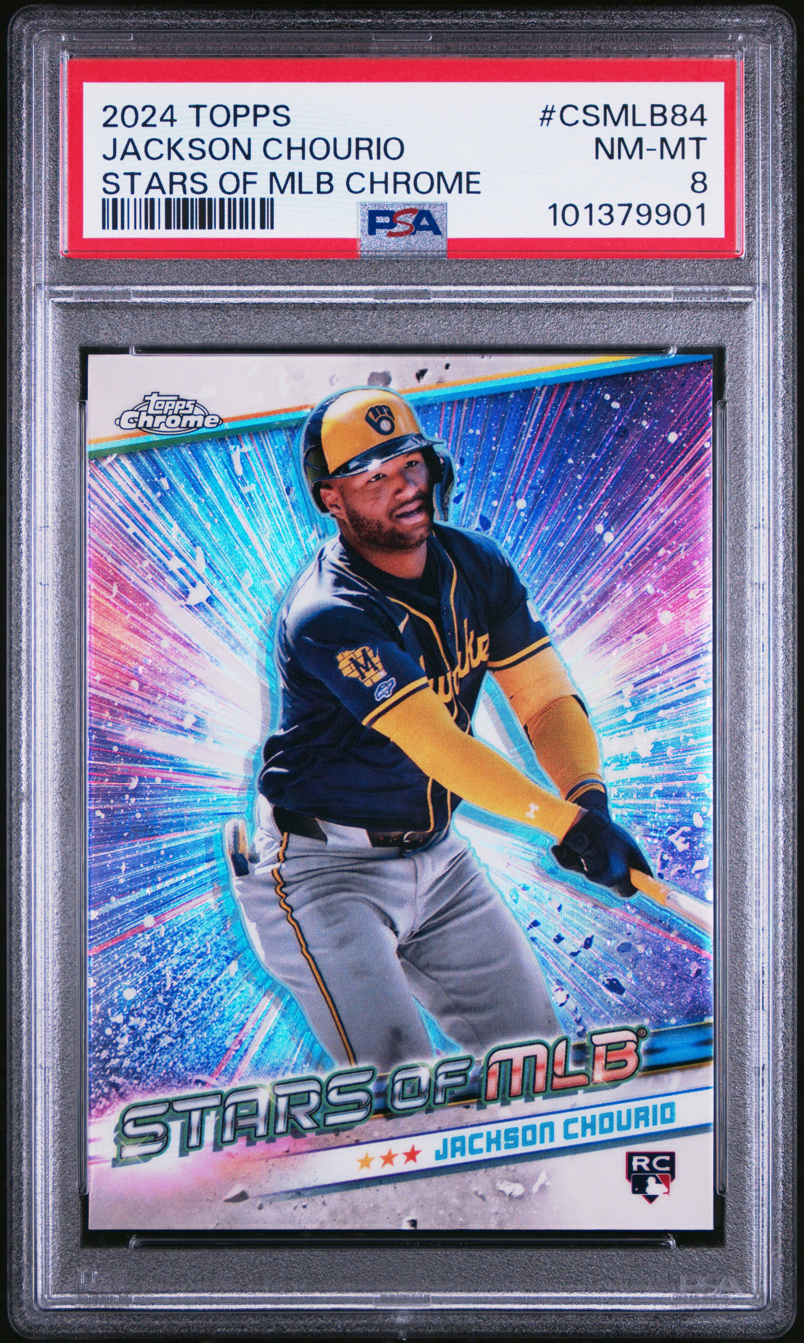 2024 Topps Stars Of Mlb Chrome Jackson Chourio #Csmlb84 (Update) Nm-Mt 8 front