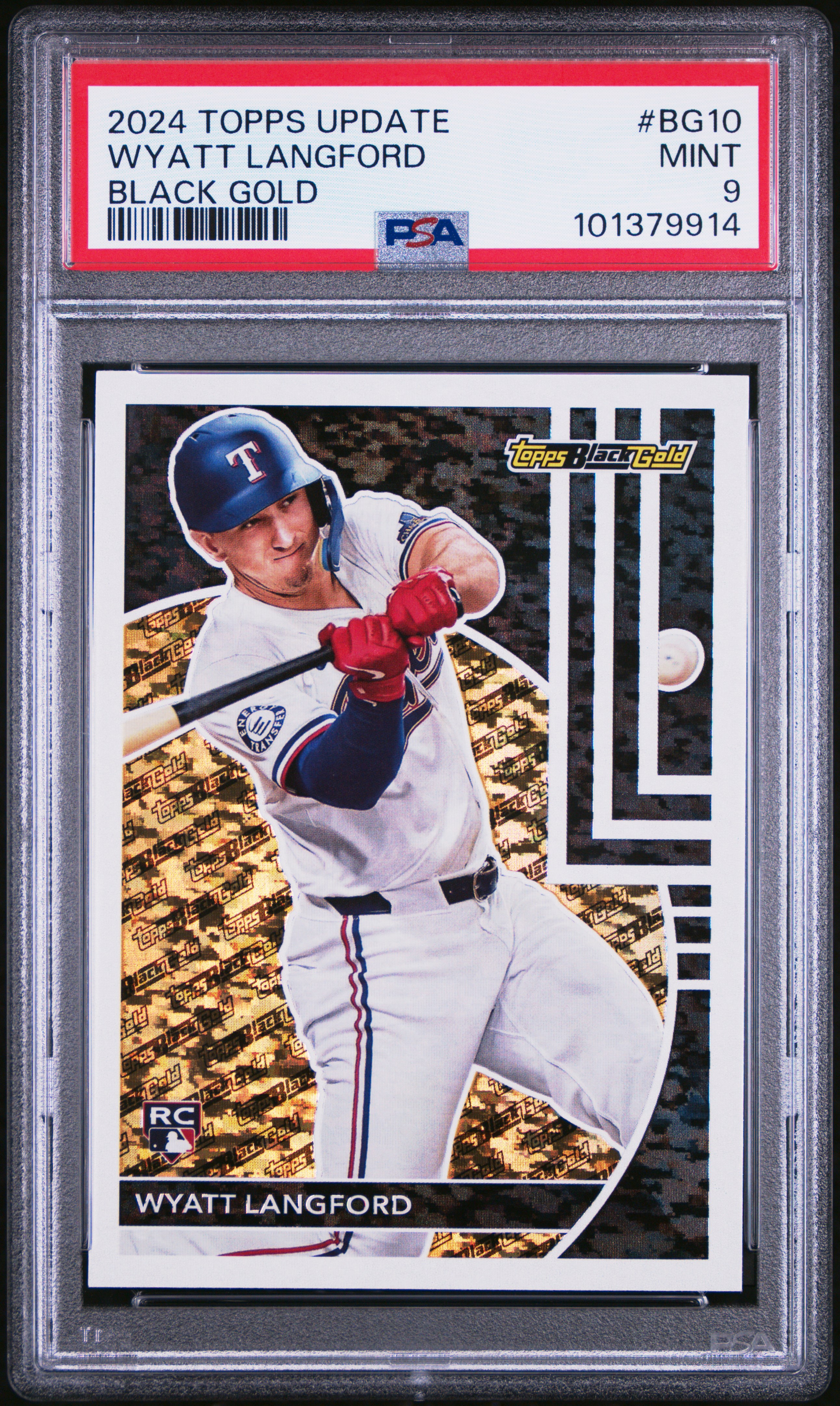 2024 Topps Update Topps Black Gold Wyatt Langford #Bg10 Mint 9 front