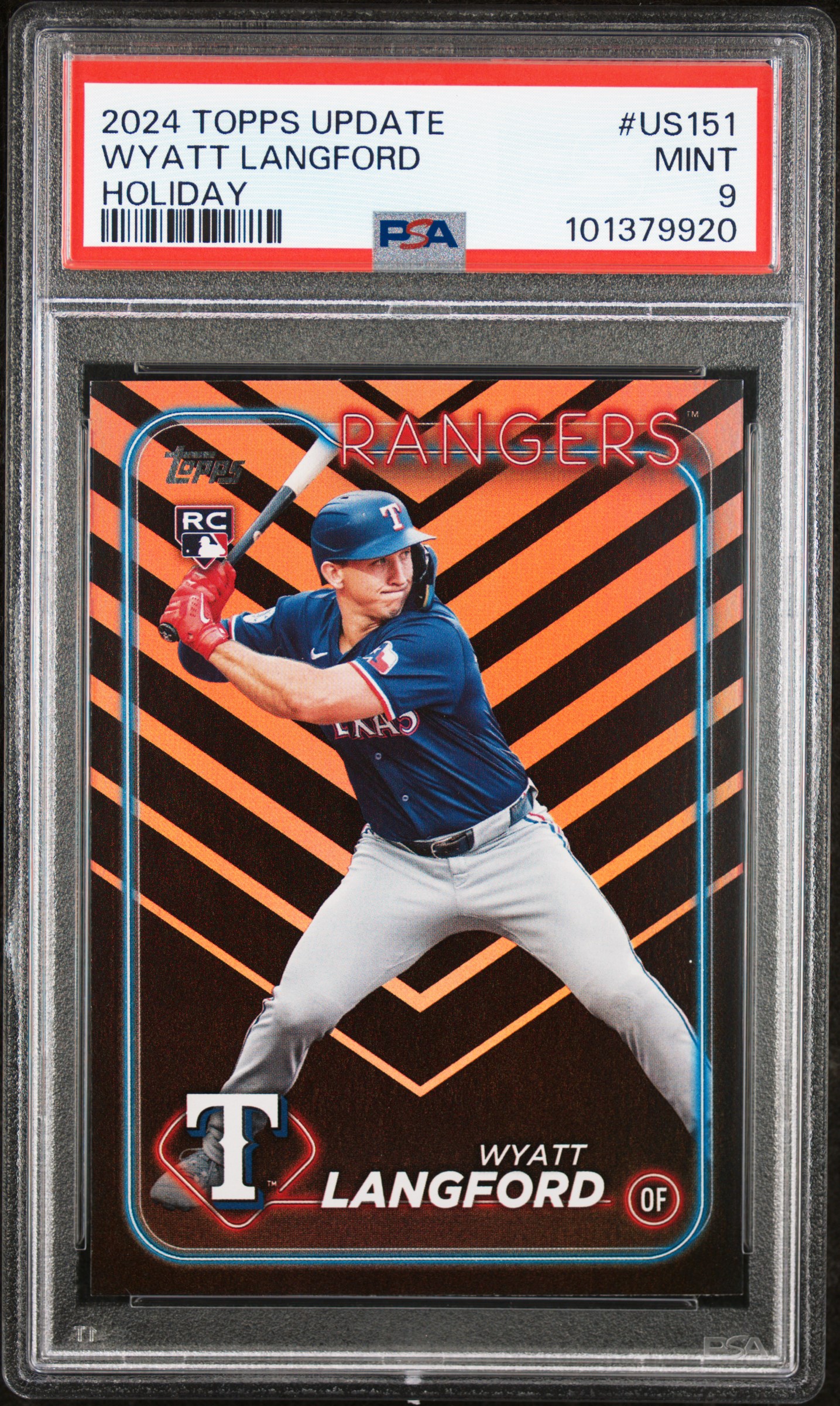 2024 Topps Update Wyatt Langford #Us151 (Holiday) Mint 9 front