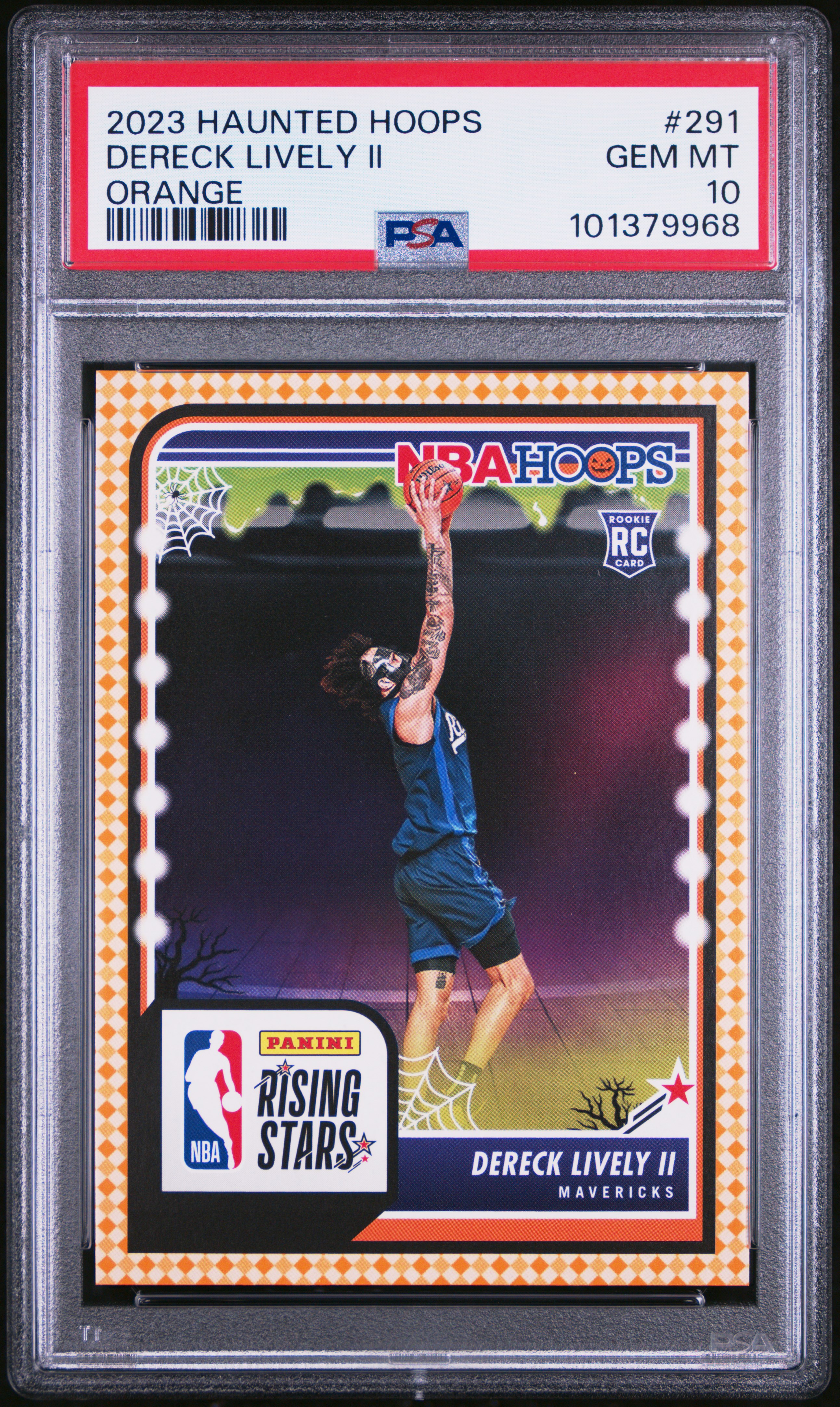 2023 Panini Haunted Hoops Dereck Lively Ii #291 (Orange) Gem Mt 10 front