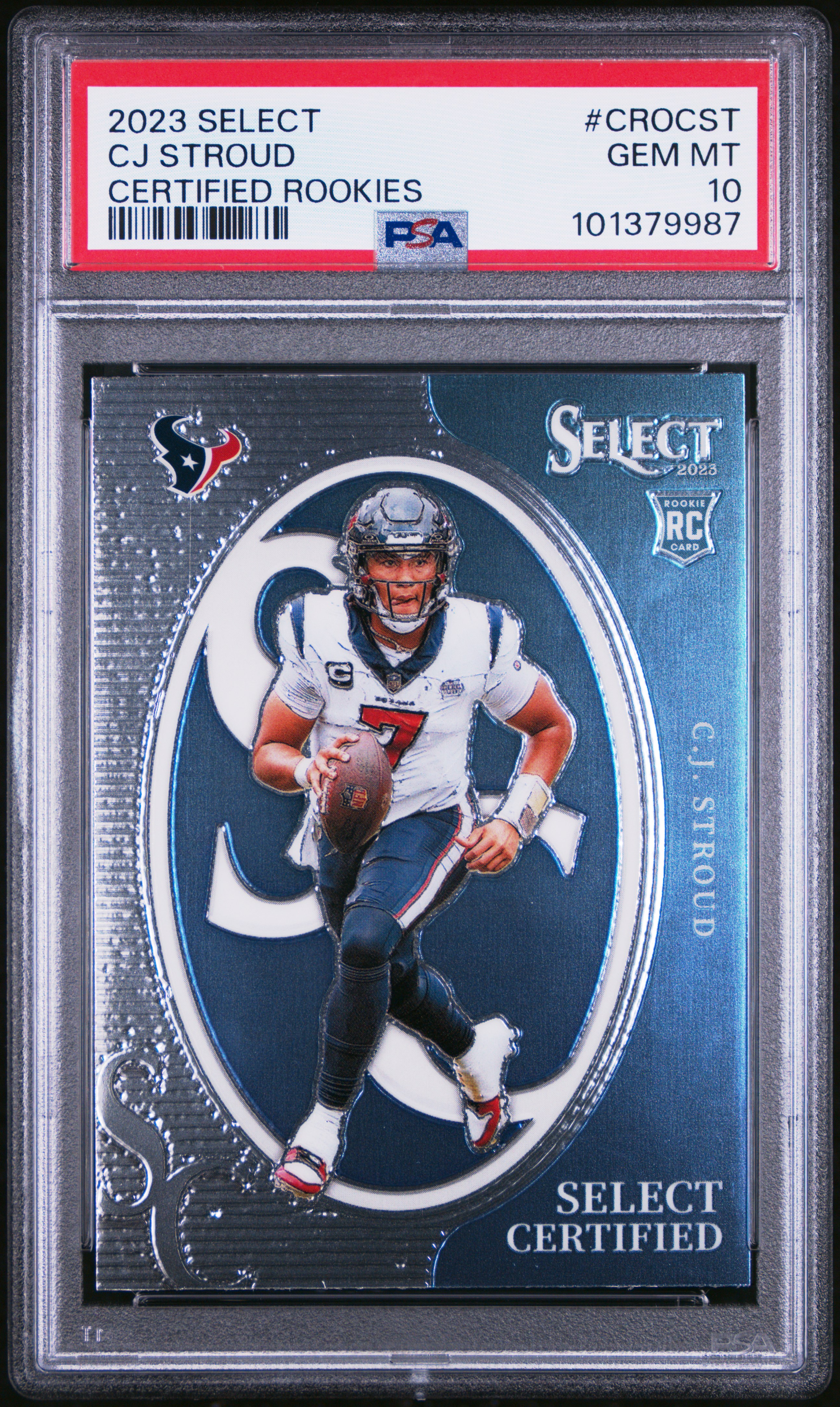 2023 Panini Select Select Certified Rookies Cj Stroud #Crocst Gem Mt 10 front