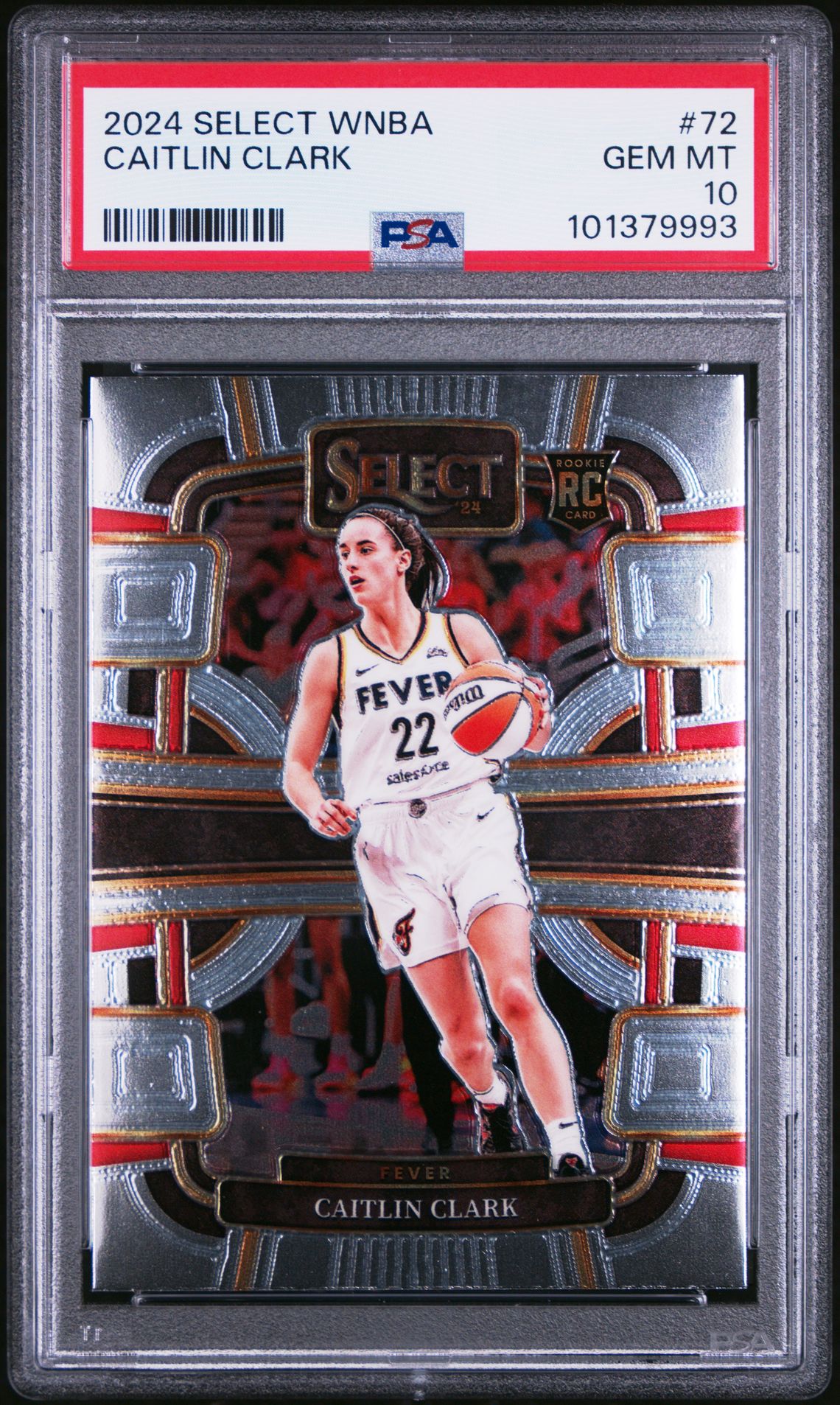 2024 Panini Select Wnba Caitlin Clark #72 Gem Mt 10 front view - PSA graded GEM MT 10