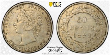 1881 50C AU50