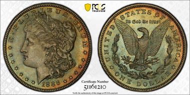 1886 $1 MS64