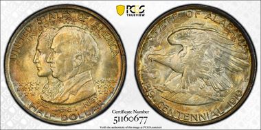 1921 50C Alabama MS66+