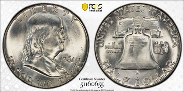 1961 50C MS64