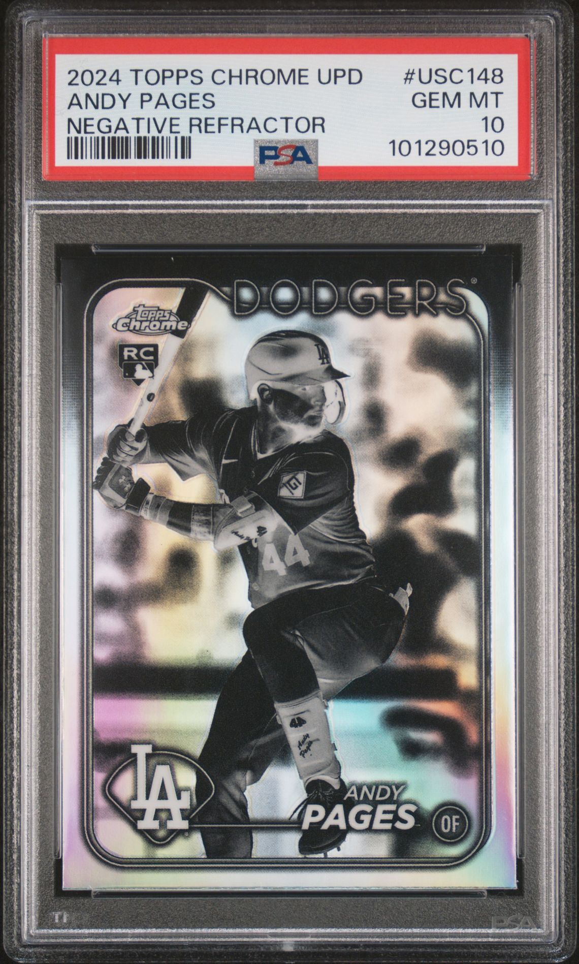 2024 Topps TOPPS CHROME UPDATE Negative Refractor #USC148 Andy Pages front