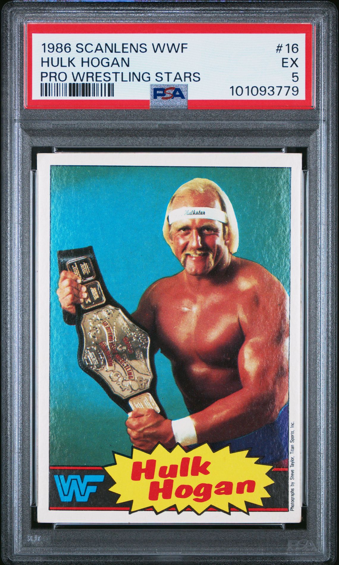 1986 Topps SCANLENS WWF PRO WRESTLING STARS #16 Hulk Hogan front