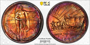 1939 50C Oregon MS68+