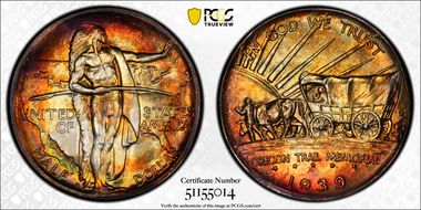 1939-D 50C Oregon MS68+ 