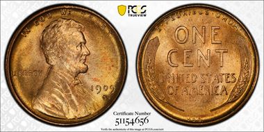 1909-S VDB 1C MS66RD