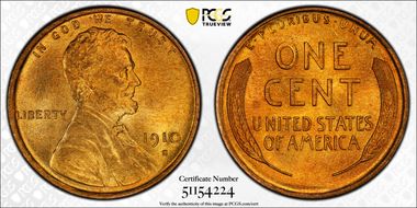 1910-S 1C MS66+ RD