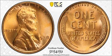 1938 1C MS67+ RD