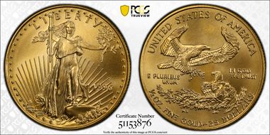 1988 $25 Gold Eagle MS69