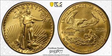 1989 $25 Gold Eagle MS69