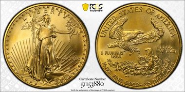 1993 $25 Gold Eagle MS69