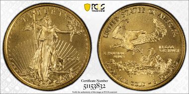 2016 $5 Gold Eagle 30th Anniversary MS69