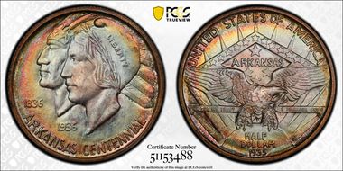 1935-D 50C Arkansas MS68