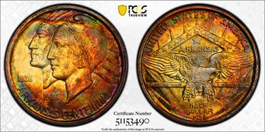 1936 50C Arkansas MS68