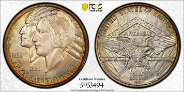 1937-D 50C Arkansas MS68