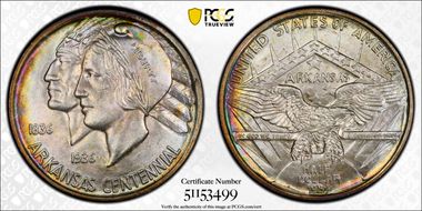 1939 50C Arkansas MS67+ 