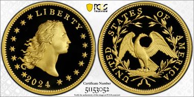 2024 $1 Flowing Hair High Relief Au 230th Anniversary First Strike PR69DCAM