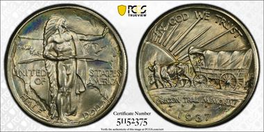 1937-D 50C Oregon MS68