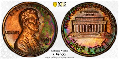 1981-D 1C MS64RB
