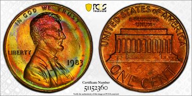 1983 1C MS65RB
