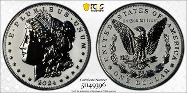 2024-S $1 Morgan Dollar Rev PR Two-Coin Reverse Proof Set First Strike PR69