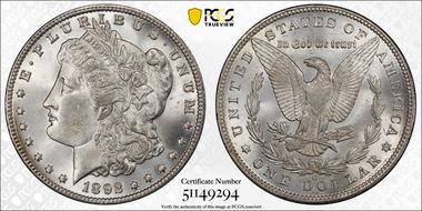 1892-O $1 MS65+