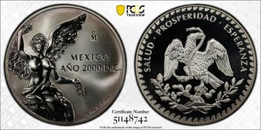2000-Mo Medal Turn of the Millennium Ag PR67DCAM