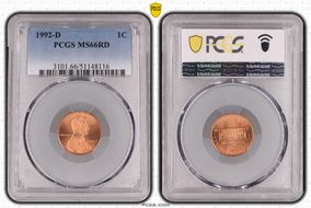 1992-D 1C MS66RD