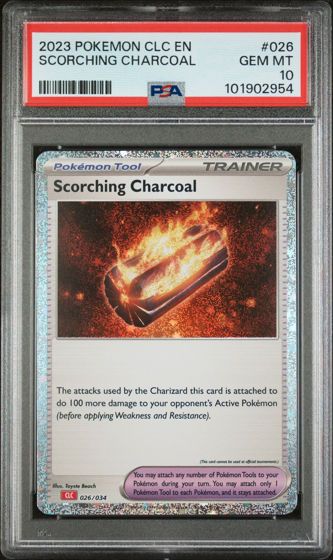 2023 Pokemon POKEMON CLC-TRADING CARD GAME CLASSIC CHARIZARD & HO-OH EX DECK #026 Scorching Charcoal front