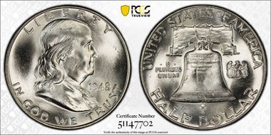 1948 50C MS65FBL
