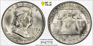 1953-D 50C MS64FBL