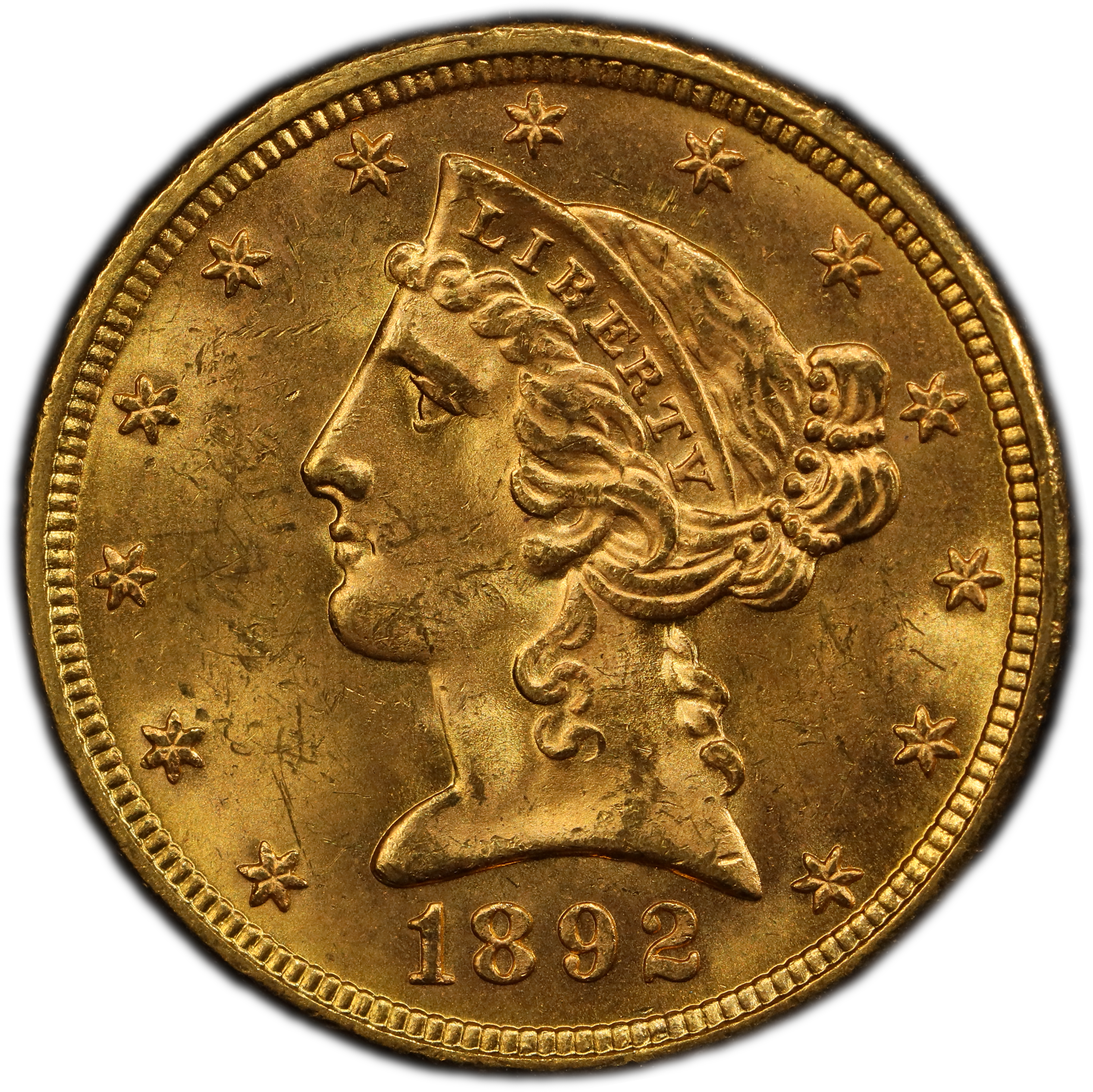 1892 $5 MS