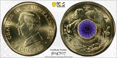 2024-C $2 War Animal Remembrance Colorized MS68