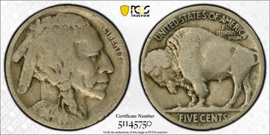 1917-D 5C 2 Feathers FS-401 G6