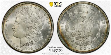 1896 $1 MS67+