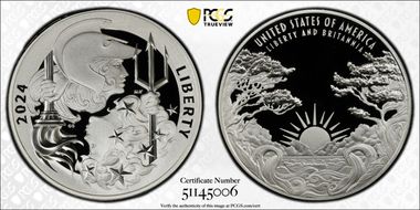 2024-P Medal Liberty & Britannia Ag PR70DCAM