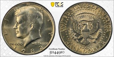 1982-P 50C No "FG" FS-901 MS67