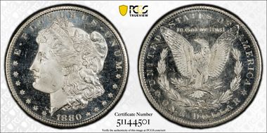 1880-S $1 MS66+ DMPL