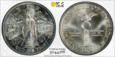 1989-D $1 Congress MS68