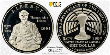 2004-P $1 Edison PR69DCAM