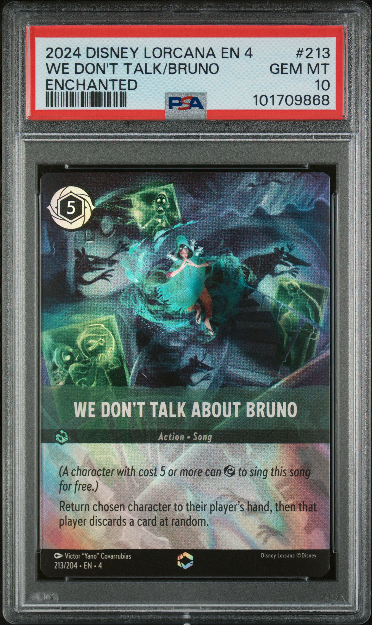bruno lorcana card We Don't Talk About (Enchanted) Rare Number 2024 DISNEY LORCANA EN 4-URSULA'S