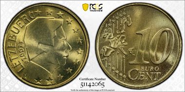 2002 € 0.10 MS67